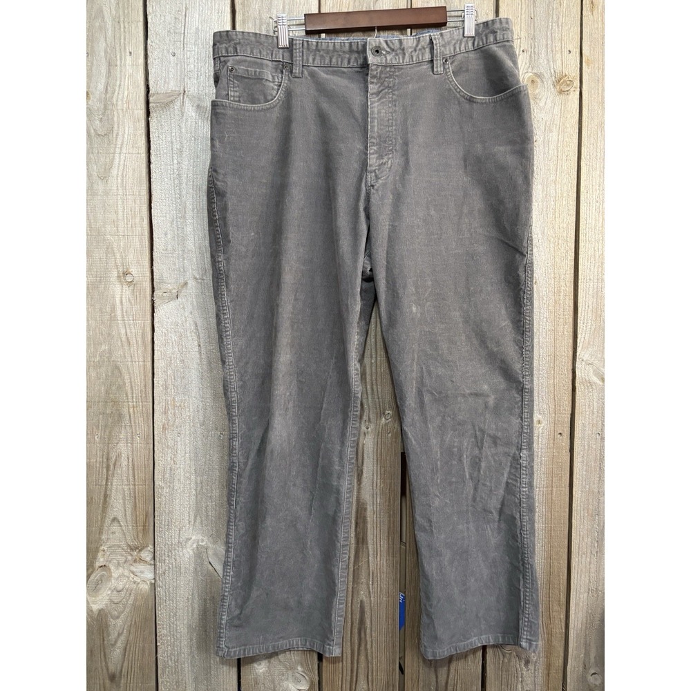 L.L.Bean Natural Fit Corduroy Pants‎ Mens 38x30 Gray Stretch Cotton Straight